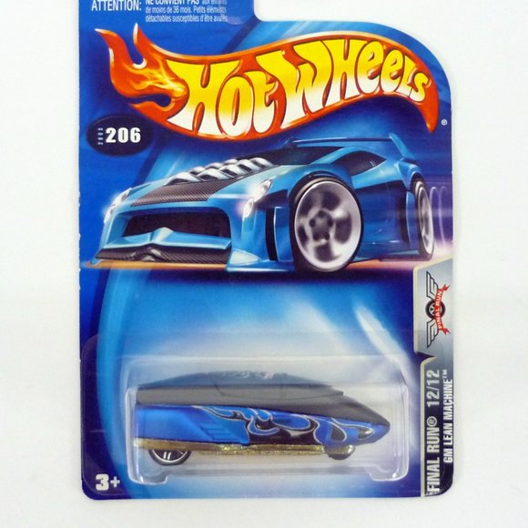 Hot Wheels GM Lean Machine #206 Final Run 12/12 Blue Die-Cast Car 2003 - Picture 1 of 1